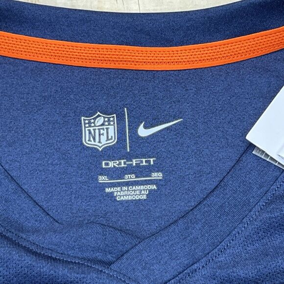 NEW 3XL Denver Broncos Nike 2022 Sideline Coach Chevron Lock Up Shirt - Picture 5 of 11